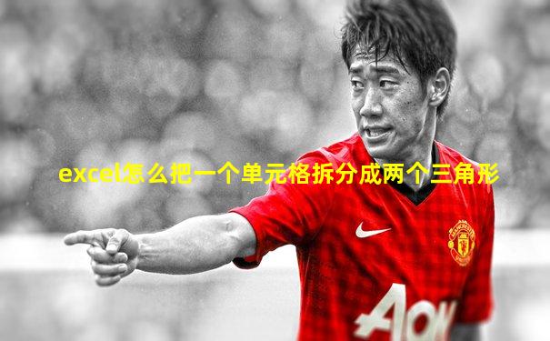 excel怎么把一个单元格拆分成两个三角形