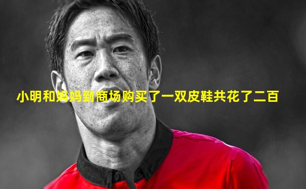 小明和妈妈到商场购买了一双皮鞋共花了二百