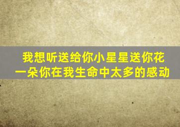 我想听送给你小星星送你花一朵你在我生命中太多的感动