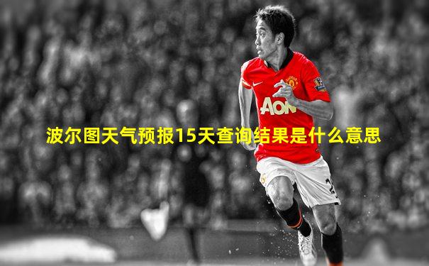 波尔图天气预报15天查询结果是什么意思