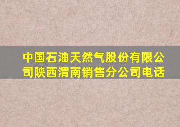 中国石油天然气股份有限公司陕西渭南销售分公司电话