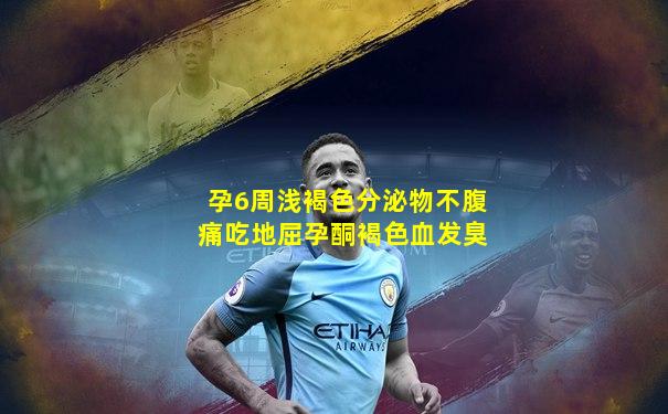 孕6周浅褐色分泌物不腹痛吃地屈孕酮褐色血发臭