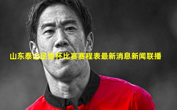 山东泰山足协杯比赛赛程表最新消息新闻联播